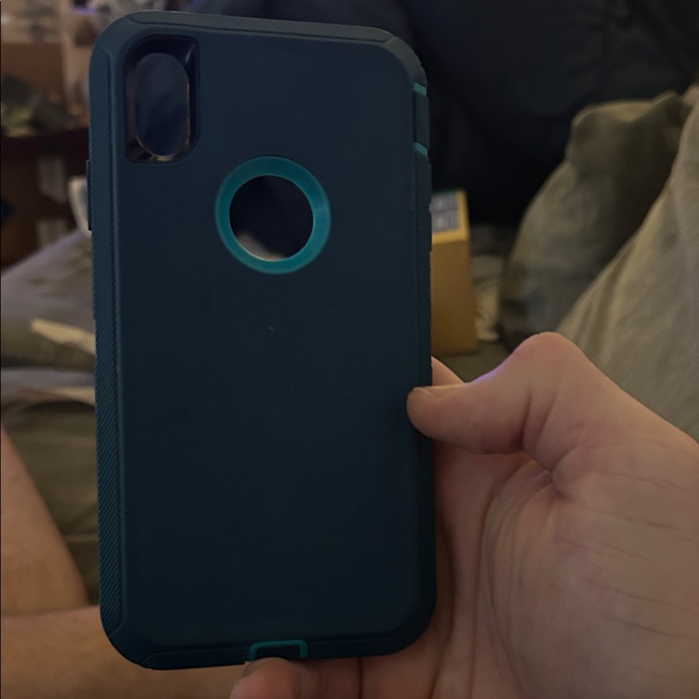 Protective Blue and Teal Phone Case for iPhone XS Max